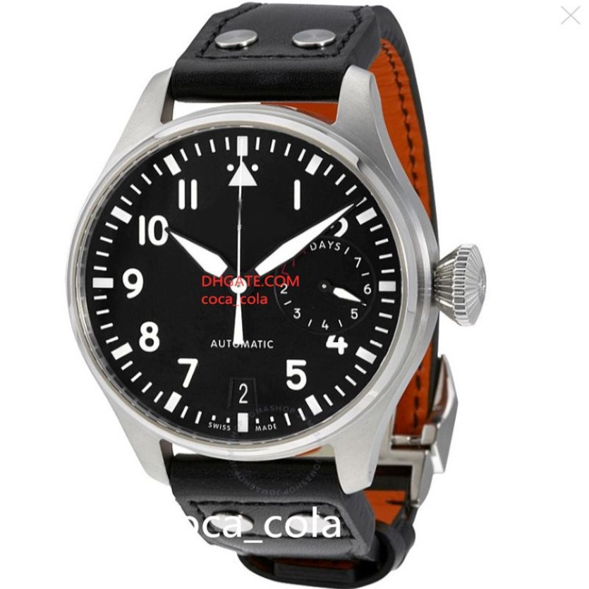 جودة فاخرة 46 مم من الفولاذ التجريبي الكبير 50041 500916 7 أيام محمية الطاقة اليابان Mens Mens Movement Automatic Mens Watch Watc276G