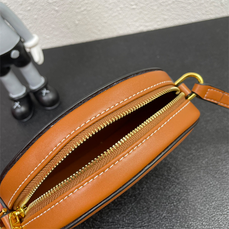 Nieuwe portemonnee ontwerper Damestas Leuke mini C merk portemonnee luxe lederen portemonnee Effen kleur cameratas een schouder crossbody kleine ronde taarttas