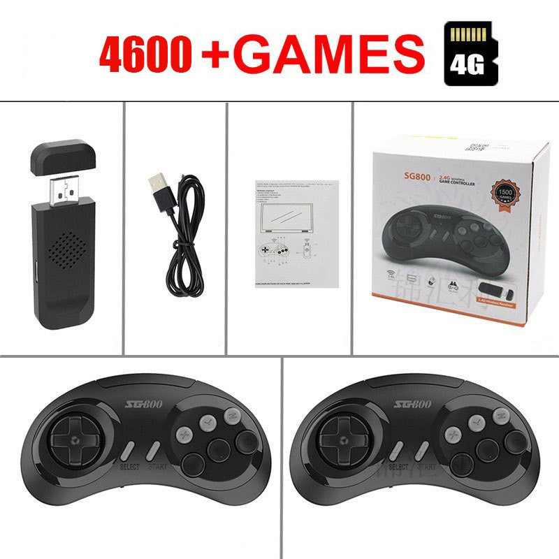 Nostalgic Console Host Mini Classic Retro Game Players SG800 TV Out Video Game Console for NES Games Consoles With Double Gaming Controllers Dropshipping