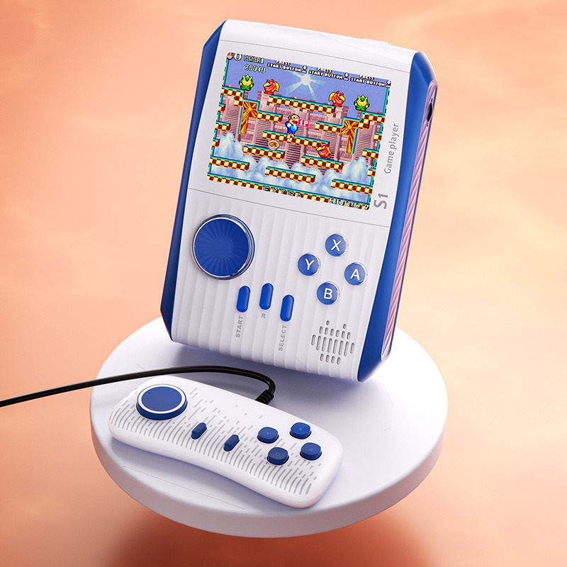 S1 Mini consoles de videogame portáteis integrados em 666 jogos Jogadores de jogos retrô Console de jogos Host Duas funções Gamepad Presente de aniversário para crianças e adultos DHL rápido