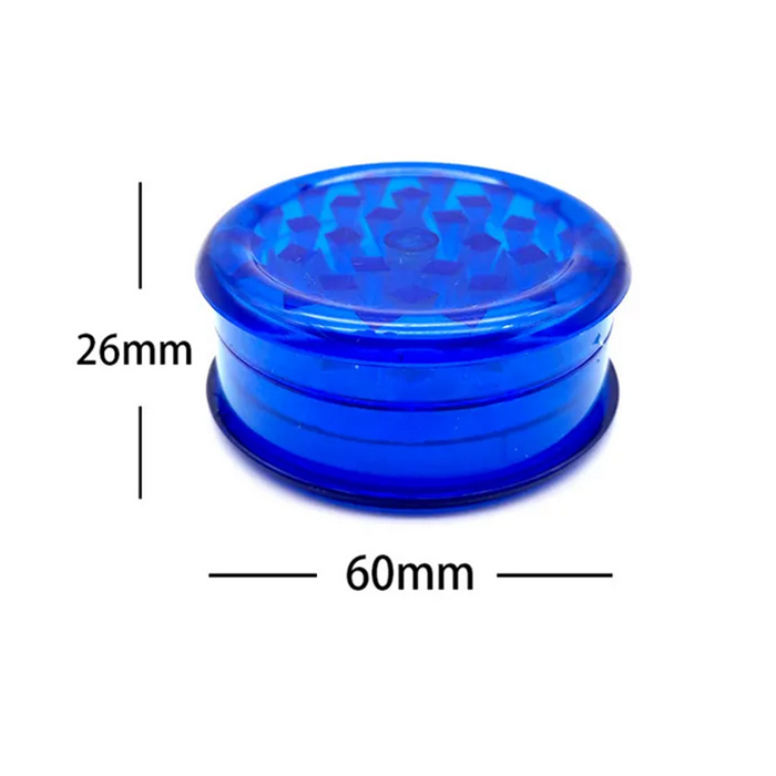 60mm Detector Colorful Plastic Tobacco Grinder For Smoking Accessories Practical Dry Herb Crusher Grinders