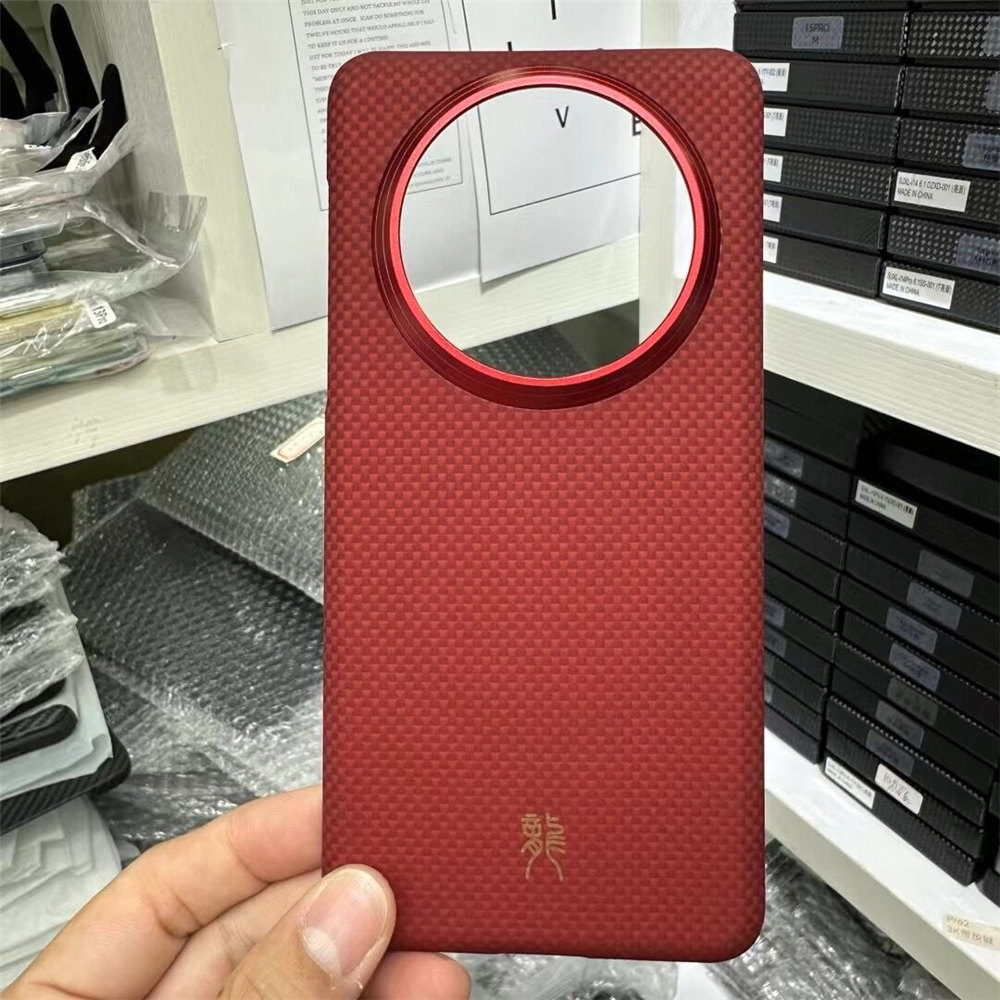 Magnetic Aramid Genuine Carbon Fiber Slim Case for Huawei Mate 60 Pro Chinese Dragon Wireless Charging Cover