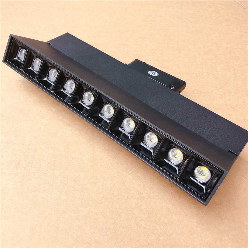 Éclairage sur rail Aluminium 20W LED Rail léger projecteur AC110V 220V plafonnier projecteur pour la maison vêtements chaussures magasin magasins YQ240124