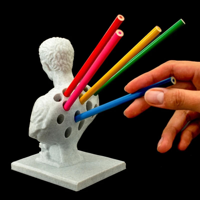 Julius Caesar Staty Office Desk Pen Holder Organiser Decor Pen Rack Present Stationery Teacher Gift 240123