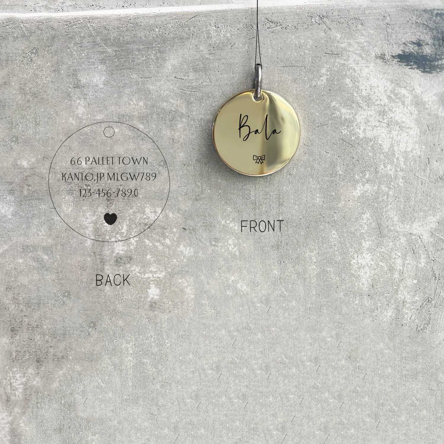 Hundhalsar Löser Personlig katthund-ID-tagg MW007 Namn med söta symboler Graverade fram och bak för anpassade husdjur Collar Anti-Lost Metal Charm