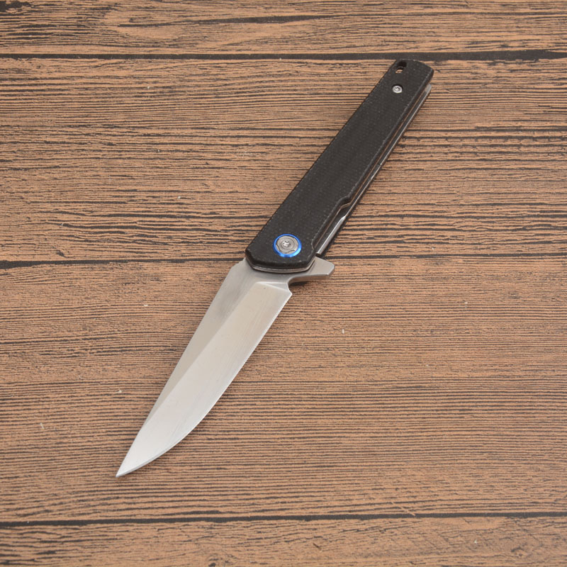 Speciale aanbieding G2401 Flipper-zakmes D2 satijnen mes CNC-micarta-handgreep Buiten kamperen Wandelen Kogellager Snel open EDC-zakmessen