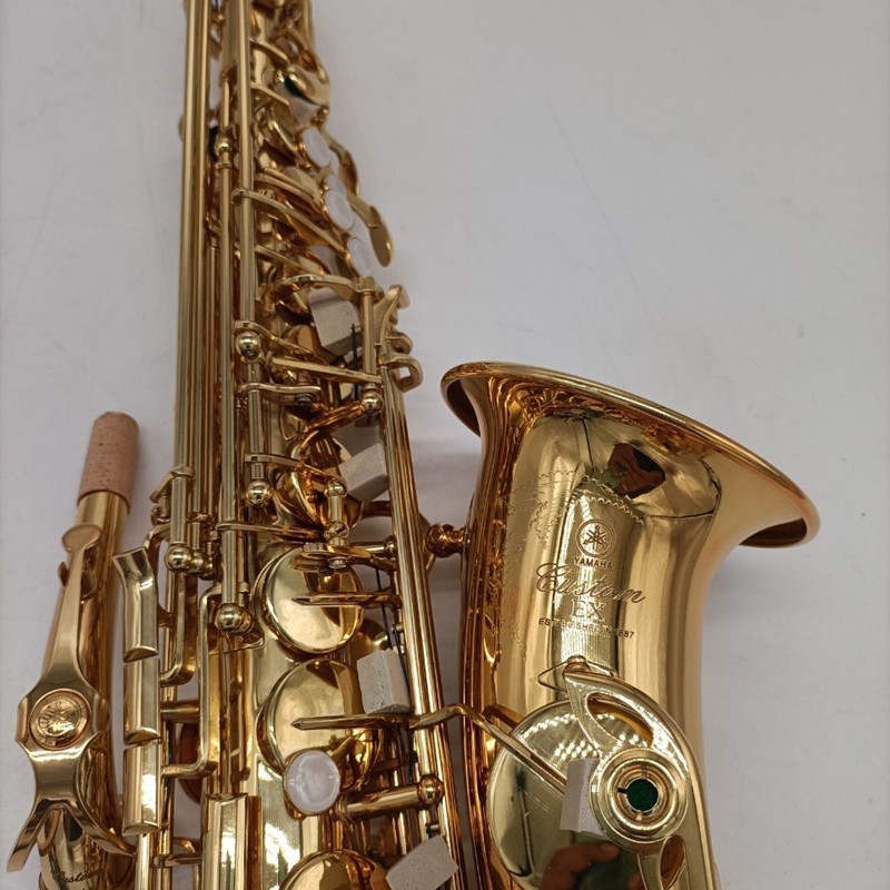 Melhor qualidade japão marca saxofone alto dourado YAS-875EX saxofone alto e-vento plano instrumento de música com bocal palhetas profissionais