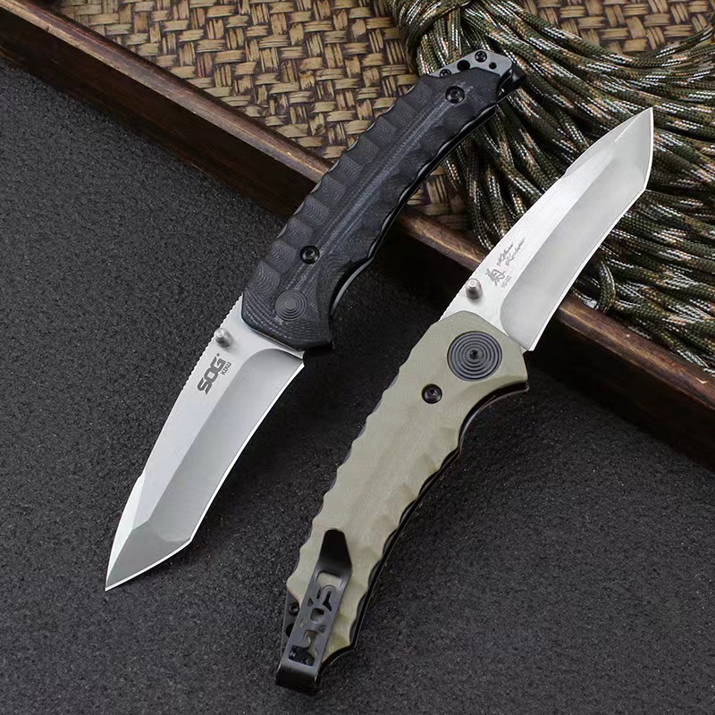 SOG KU-1011 Folding Pocket Knife D2 Steel Blade G10 Handle Camping Outdoor Tool EDC Knvies BM 535 940