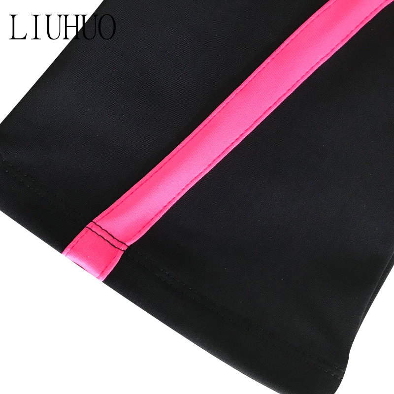 LIUHUO Pantaloni da Pattinaggio di Figura da Donna Ragazza Tute da Allenamento Pattinaggio di Figura Plus Pantaloni di Velluto Collant Caldi Pantaloni Strass Nero Blu Rosa