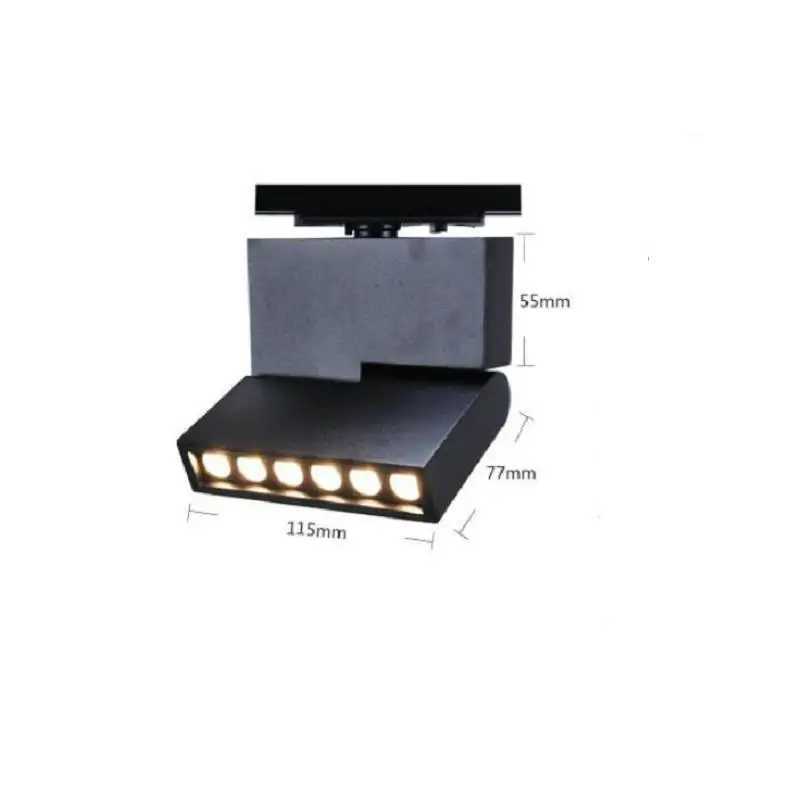 Track Lights 2wire 3wire 4wire 6*2W LED Track Işık Alüminyum Tavan Raylı Track Işıklama Nokta Raylı Spotlar Yerini Halojen Lambalar YQ240124