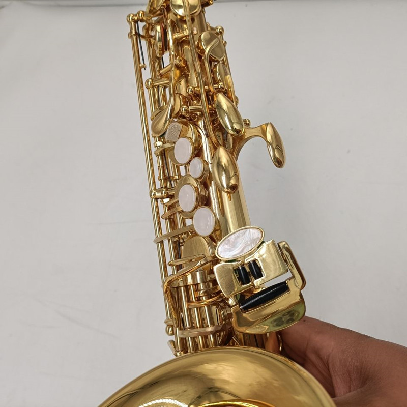 Melhor qualidade japão marca saxofone alto dourado YAS-875EX saxofone alto e-vento plano instrumento de música com bocal palhetas profissionais