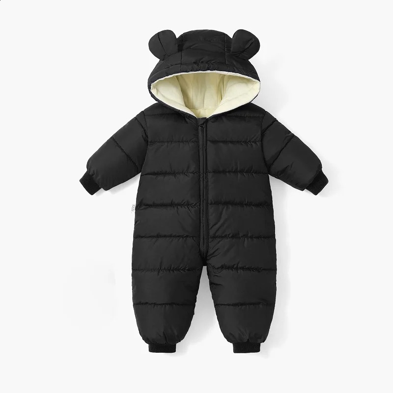 Born Baby Gewatteerde Jumpsuit Jongens En Meisjes Plus Fluwelen Dikke Cartoon Romper Baby Peuter Plus Katoenen Kleding Herfst En Winter 240202