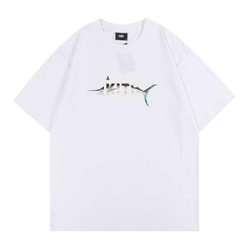 Tuna Hd Printed T-shirt Is Simple and Versatile Loose Half American Fashion Brand Couple Short Sleeve