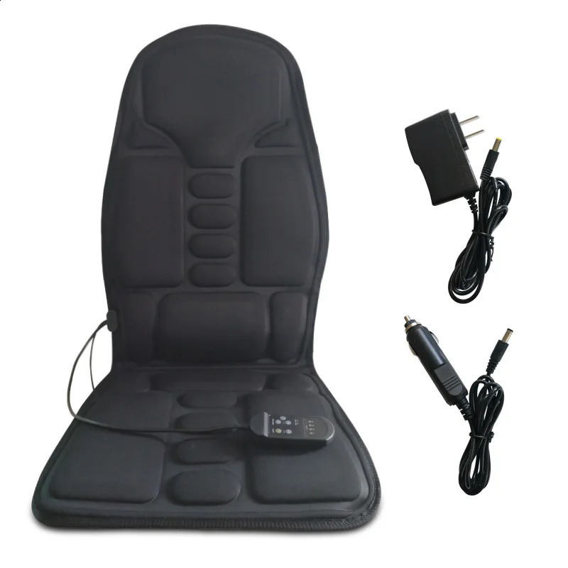 Chaise de massage masseur de cou dos siège de voiture électrique vibrateur dos cou massagem coussin coussin chauffant pour jambes taille corps Massageador 240119