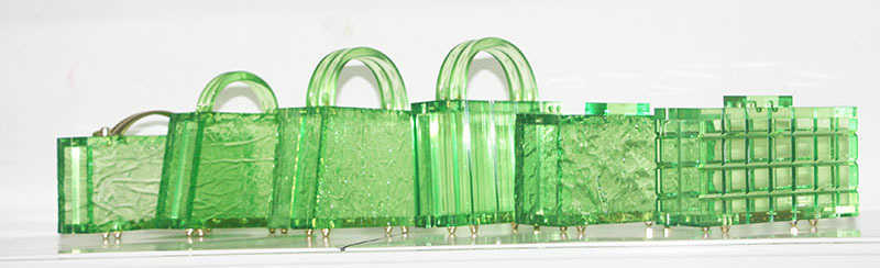 새로운 투명 사탕 컬러 형광성 녹색 패션 핸드 아크릴 가방 간단한 직사각형 저녁 가방 여성을위한 간단한 직사각형 저녁 가방 240203