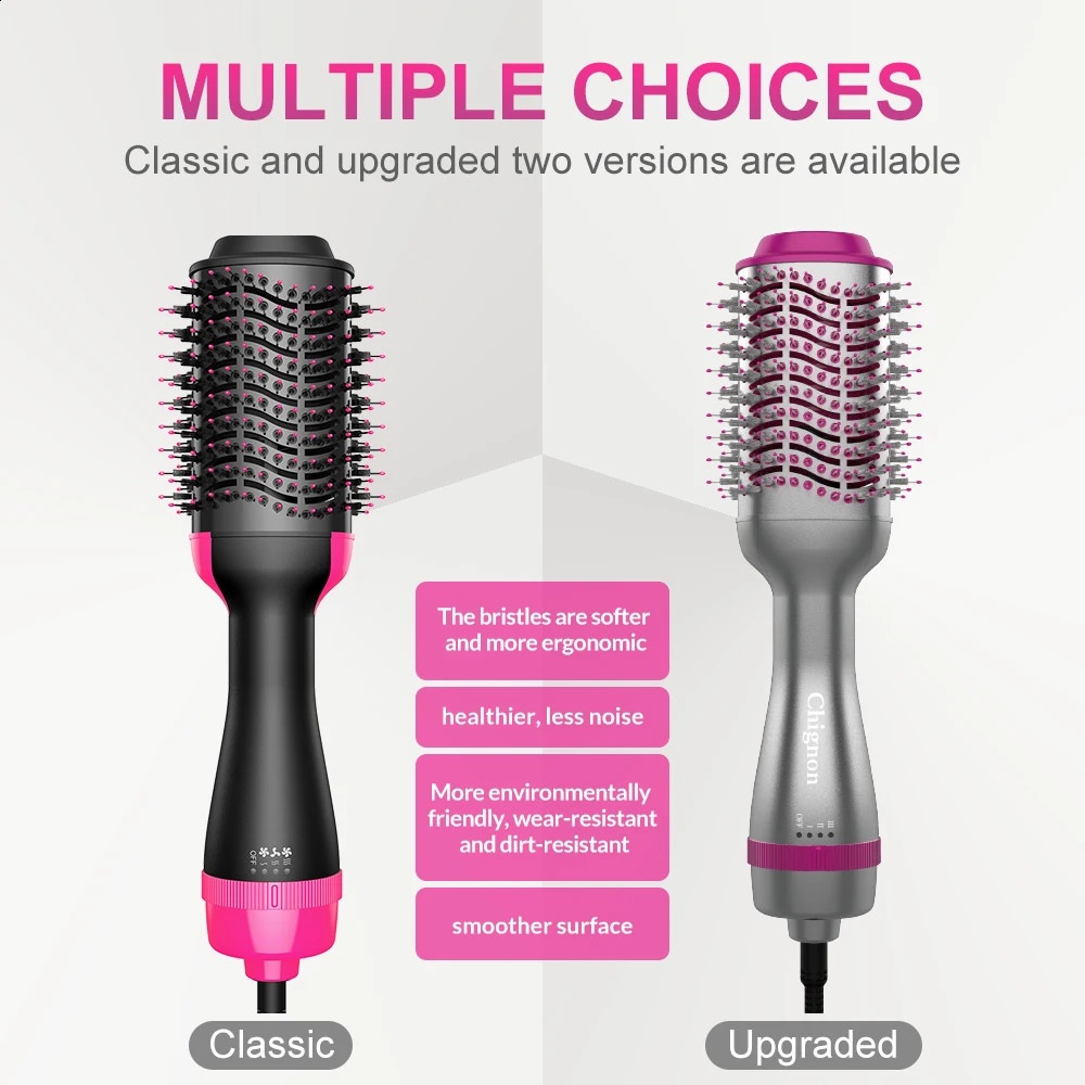 Hårtork Air Brush Styler and Volumizer Hair Starten Curler Comb Roller One Step Electric Ion Blow Dryer Brush 240117