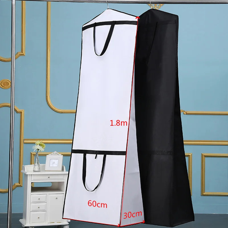 Dual-use Foldable Thicken Wedding Dress Dust Cover Women Gown Robe Storage Bags for Home Long Section Clothes Protector FG001 240122