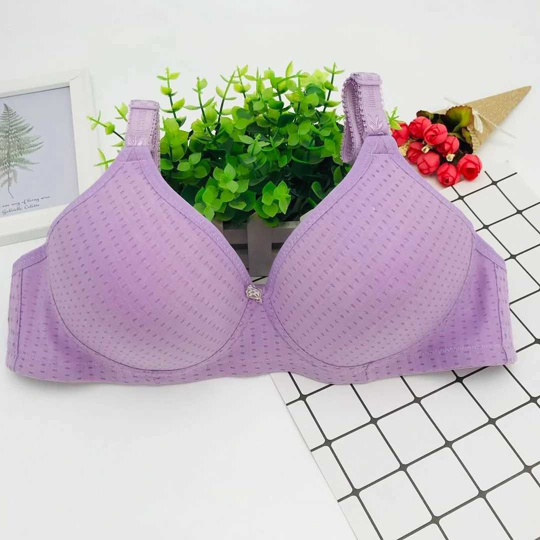 Bras Large Cotton Moms Steel Rimless Bra Bamboo Charcoal Medium and Old Age Thin Cotton Bra Plus Size Bra YQ240203