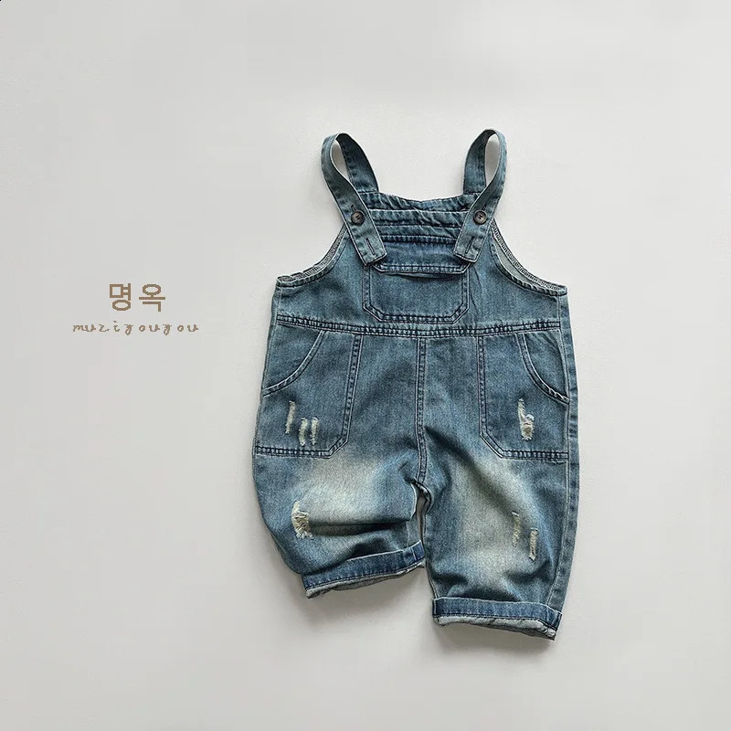 Baumwolle Tasche 2024 Frühling Herbst Kinder Overalls Junge Mädchen Lätzchen Denim Hosen Koreanische Jeans Kleinkind Tragen Kinder Kleidung Für 240124