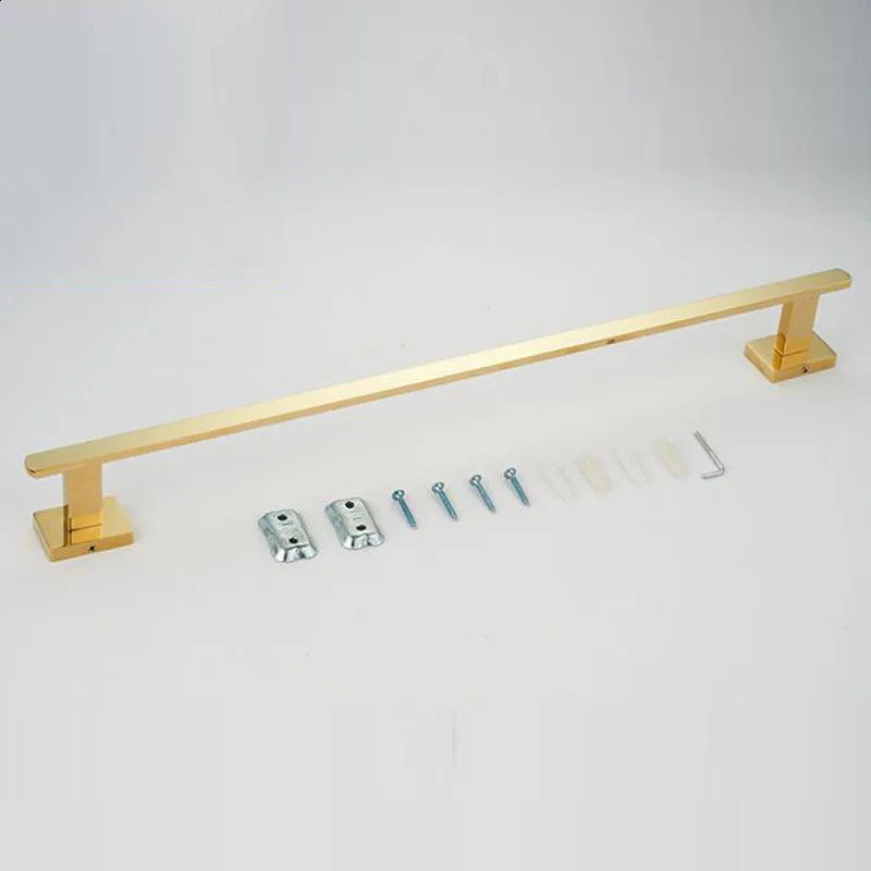 Bathroom Hardware Set Golden Plated Brass Made Towel Bar Toilet Paper Holder Towel Ring Robe Hook Bathroom Accessories 240123