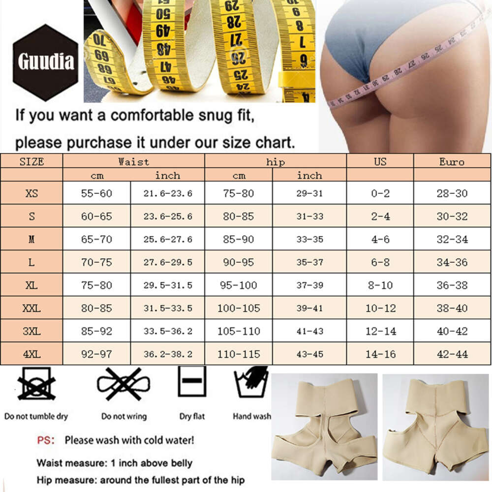 GUUDIA Women's Butt Lifter Wide Waistband Boyshort Tummy Control Panties Body Shaper Enhancer Underwear Boy Shorts