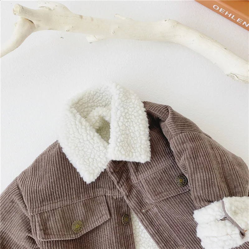 Nascido bebê menina menino veludo jaqueta infantil criança criança casaco outono primavera inverno quente grosso garoto outwear roupas de bebê 0-3y 240123