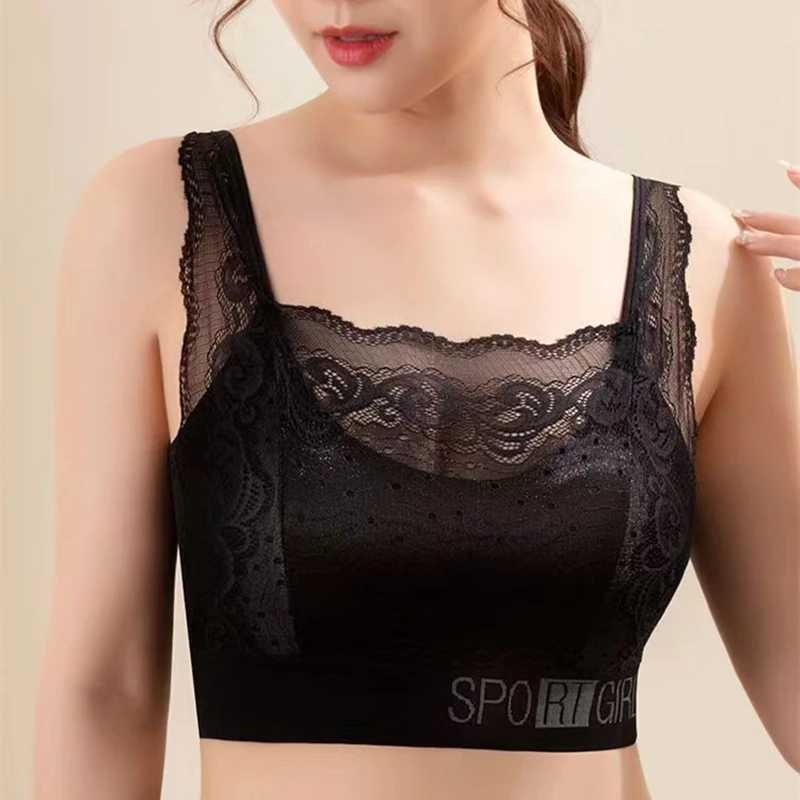 BHs Neue Spitze Non-Trace Wrapping Tube Top Weste Stil Damen Unterwäsche ohne Stahlring Anti-Licht Sexy Damen Sport-BH mit Matte YQ240203