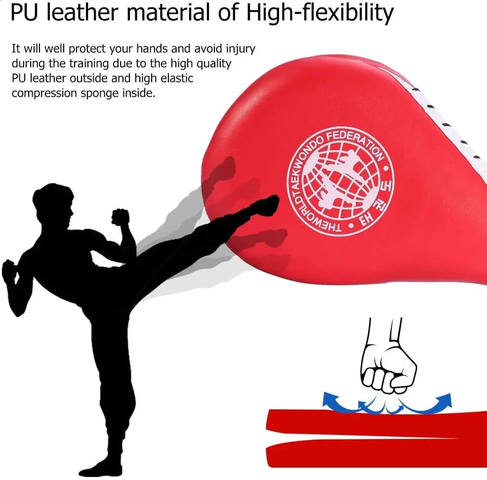 Taekwondo Kick Pad Double Layer Kick Focus Target Pad Training Foot Pad Martial Arts 240122