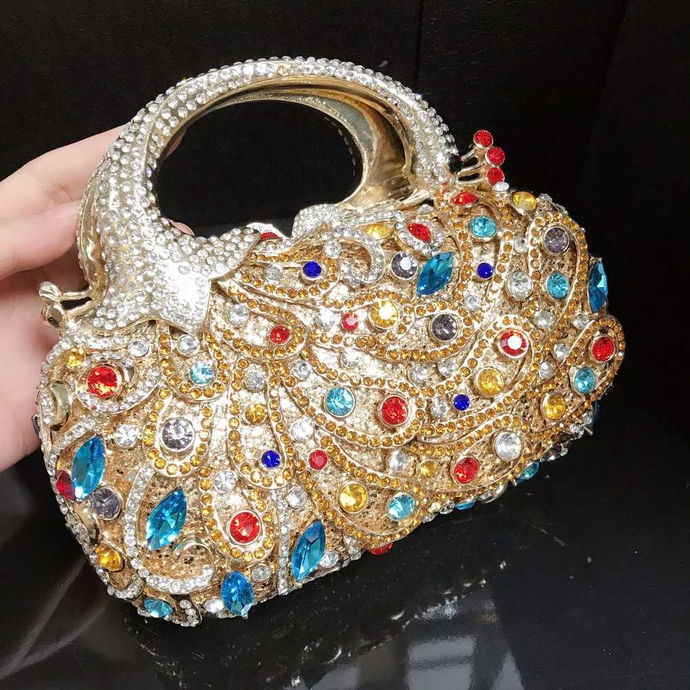 BLful Phoenix Style Diamond Embedding Dinner Bag Women's Handbag New Product 240203