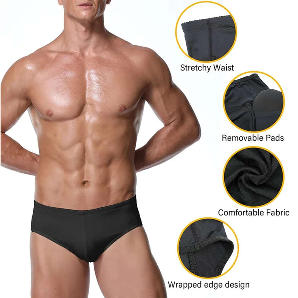 Homens levantador shapewear bunda shaper boxer acolchoado melhorando roupa interior almofada removível hip realçador controle calcinha