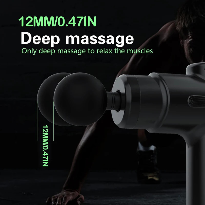 Djup vävnadsmassage pistol påverkar massager handhållen bakmuskel massager pistol som avlastar ömhet och trötthet med 8 massagehuvuden 240118