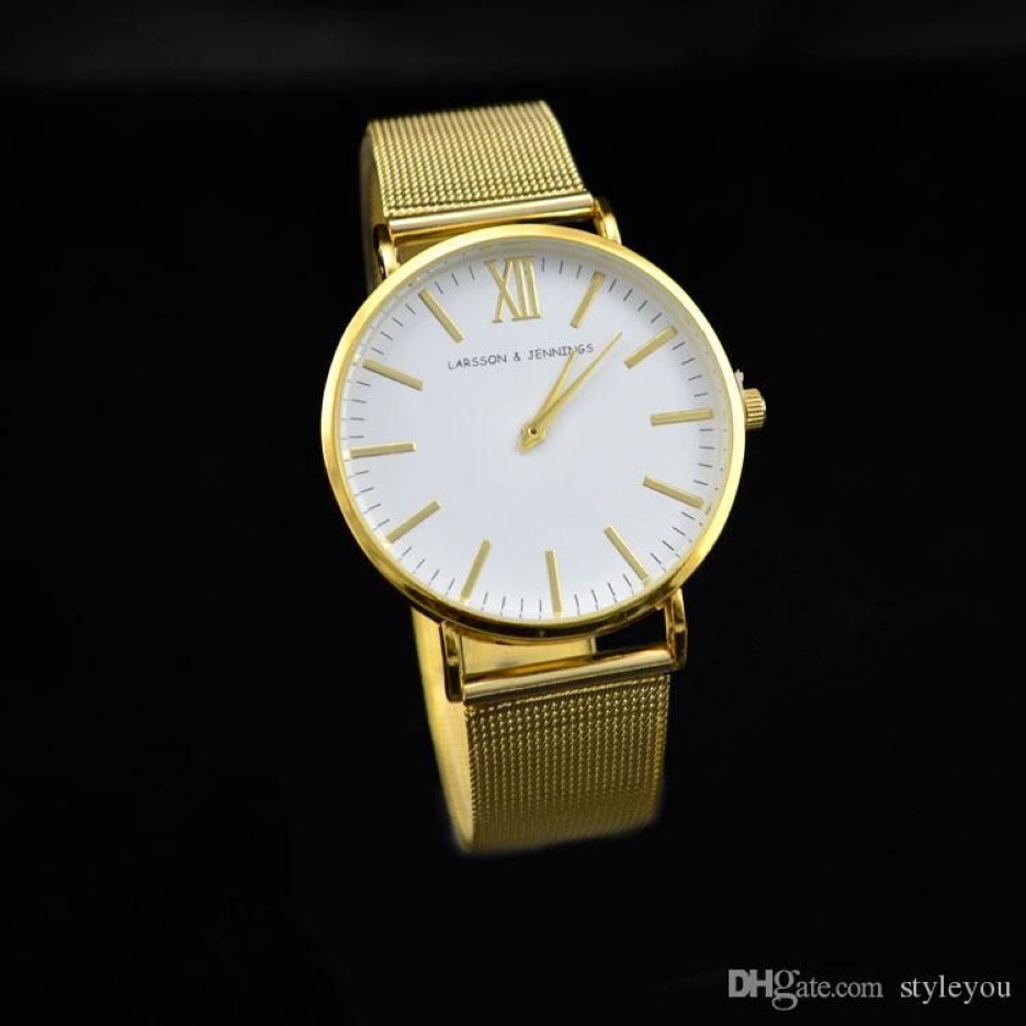 패션 브랜드 시계 Larsson과 Jennings Watches Men Famous Montre Quartz 시계 스테인레스 스틸 스트랩 스포츠 감시 239i