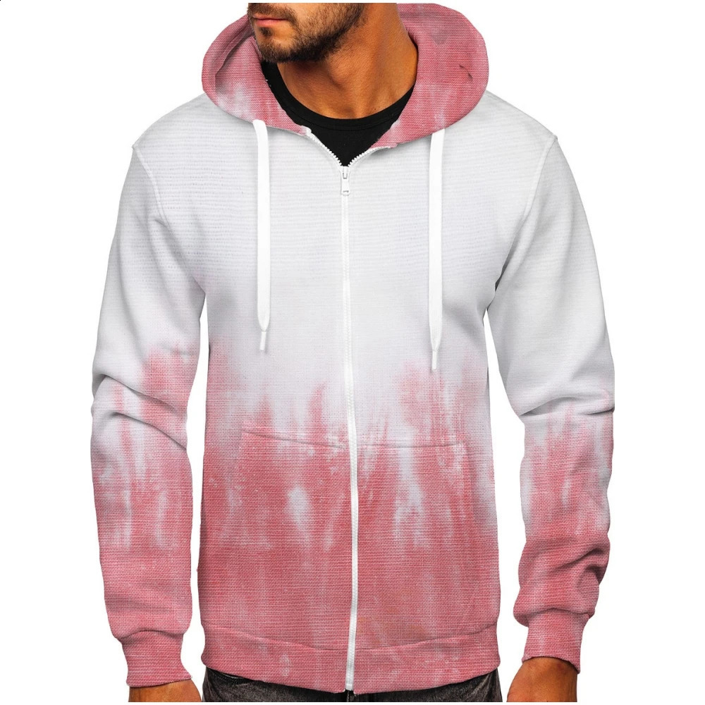 Zip Up Man sudadera con capucha para hombres otoñales para hombre de alta calidad ropa de manga larga de gran tamaño capucha macho sudadera con capucha de estilo coreano 240201