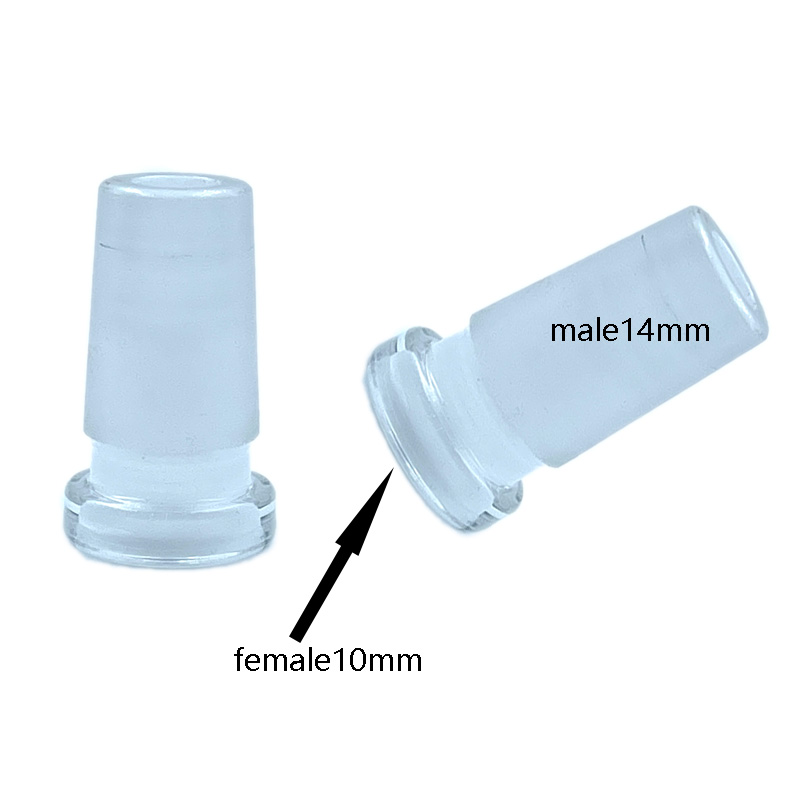 Convertitore narghilè Accessori tubi con stelo in vetro Adattatore da 18 mm maschio a 14 mm Femmina Connettore riduttore Raccogli cenere Diffusore a fessura Bong Acqua