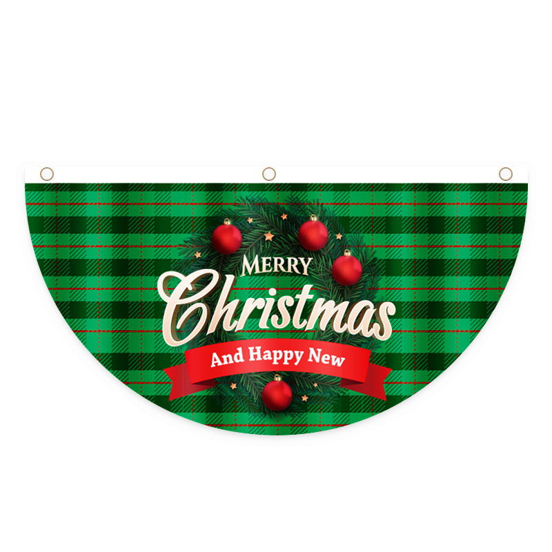 Christmas Decorations Christmas Fan Flags Outdoor Flag Doors Hang Creative Cartoon Prints