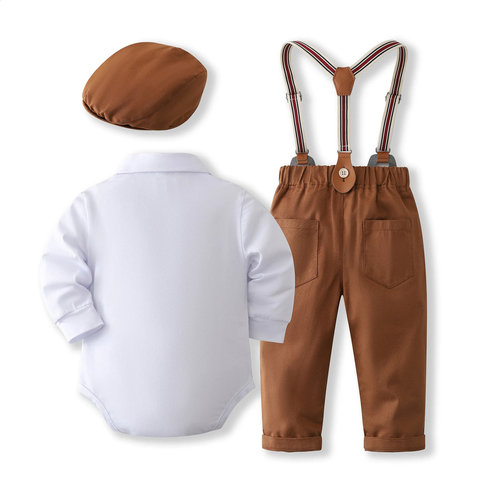 Born Baby Boy Vêtements Ensemble 0 à 3 6 9 12 Mois 1er Anniversaire Fête Infantile Garçons Ensembles Vêtements Tenue Barboteuse Chemises Pantalon Costume 240131