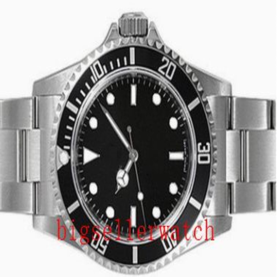 Topkwaliteit luxe duikhorloges heren automatische 14060m zwart geen datum horloges sluiting keramische bezel chrono datum roestvrijstalen horloge2931