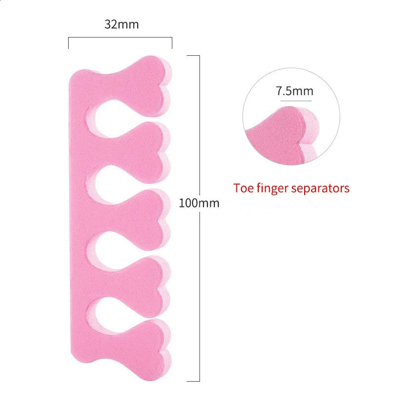 Soft Pink Finger Toe Separators Manicure Pedicure Foot Care Compressed Sponge Nail Art Tools Suitable For Men And Women 240119