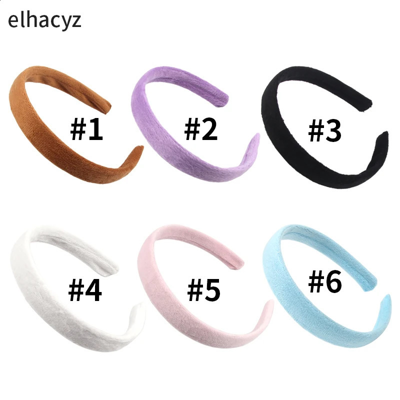 2cm عرض عصابات مخملية للنساء Hairbands Girls Head Head Haoop Bands Kids Diy Hair Associory Wholesale 240127