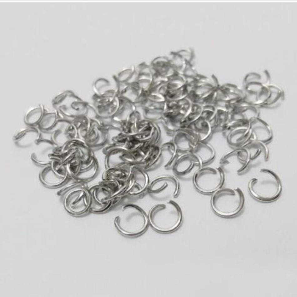 matowy srebrny pierścień otwartego pierścienia rozdzielające pierścień biżuterii do biżuterii tworzenia 5 mm268l