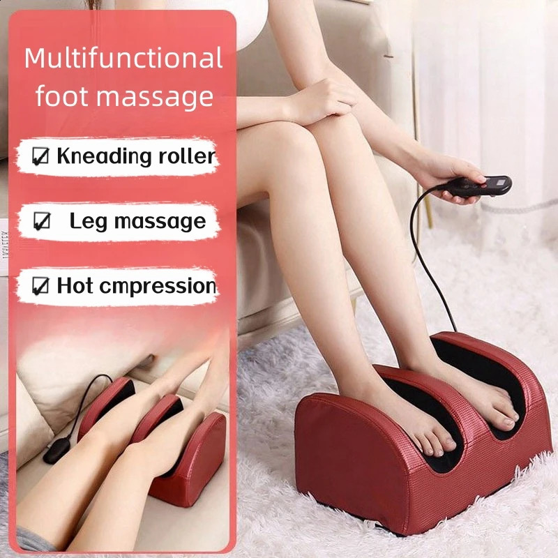 Masseur électrique de jambe de pied thérapie Shiatsu Relaxation des mollets soins de santé chauffage infrarouge rouleau de pétrissage soulage en profondeur la douleur au pied 240127