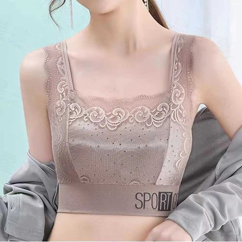 Nieuwe Kant Non-trace Wrapping Tube Top Vest Stijl Dames Ondergoed Zonder Stalen Ring Anti-licht Sexy Dames Sportbeha met Mat YQ240203