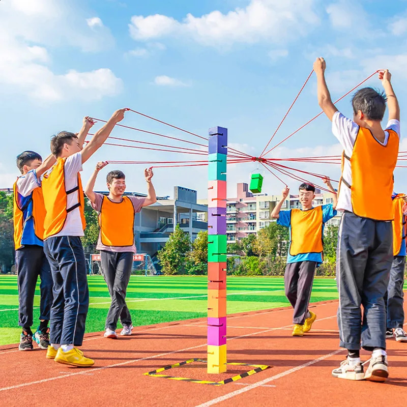 Teamwork Games Tower Building Outdoor Sports Toys Team Company Activity Adult Kid Sensory Equipment Party Play 240202