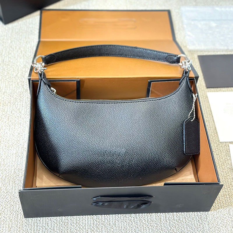 Modedesigner-Tasche, Rindsleder-Version, Retro-Kapazität, große Größe 28 x 33, Moon Bag, Unterarmtasche