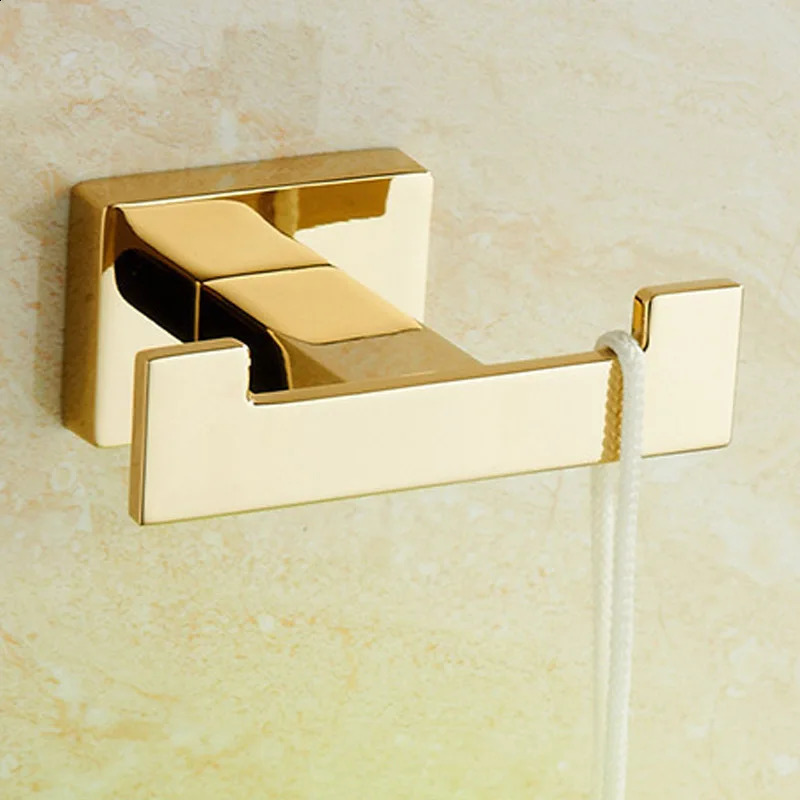 Bathroom Hardware Set Golden Plated Brass Made Towel Bar Toilet Paper Holder Towel Ring Robe Hook Bathroom Accessories 240123