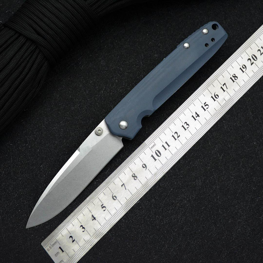 Cuchillo plegable con mango G10 485, cuchillos militares de autodefensa para exteriores, herramienta de seguridad EDC de bolsillo