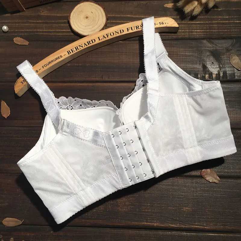 Reggiseni Reggiseni Reggiseno bianco a busto grande 115E 115C 110E 110DD 105E 100D 95D 90D 85D 80D C D E F coppa TOP sexy tracolla in pizzo V reggiseno push up C3313 YQ240203