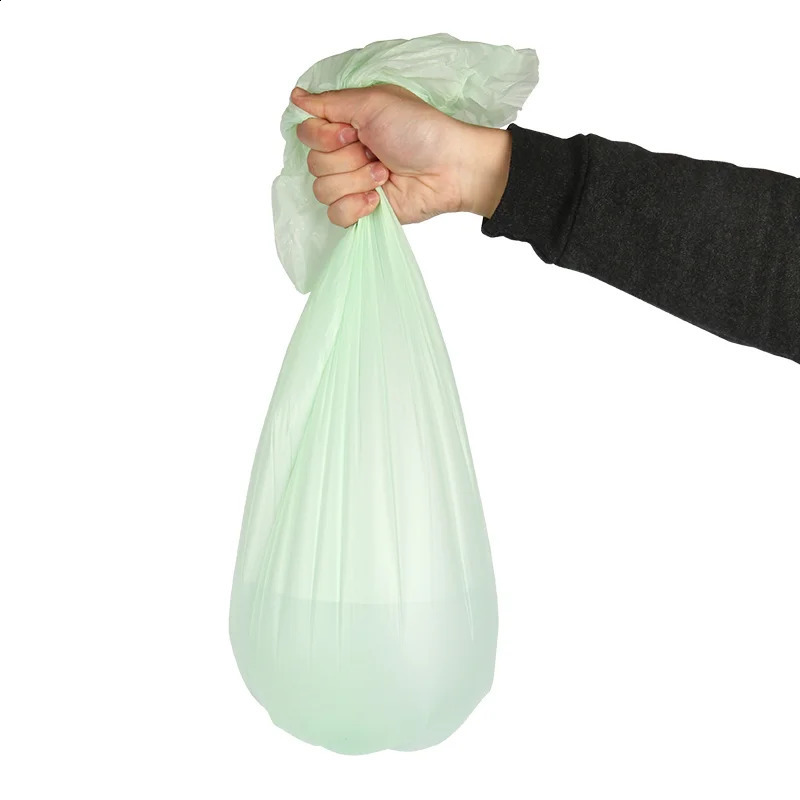 150 peças 100% sacos de lixo compostáveis sacos de lixo de cozinha biodegradáveis sacos de lixo de amido de milho saco de restos de cozinha 240129