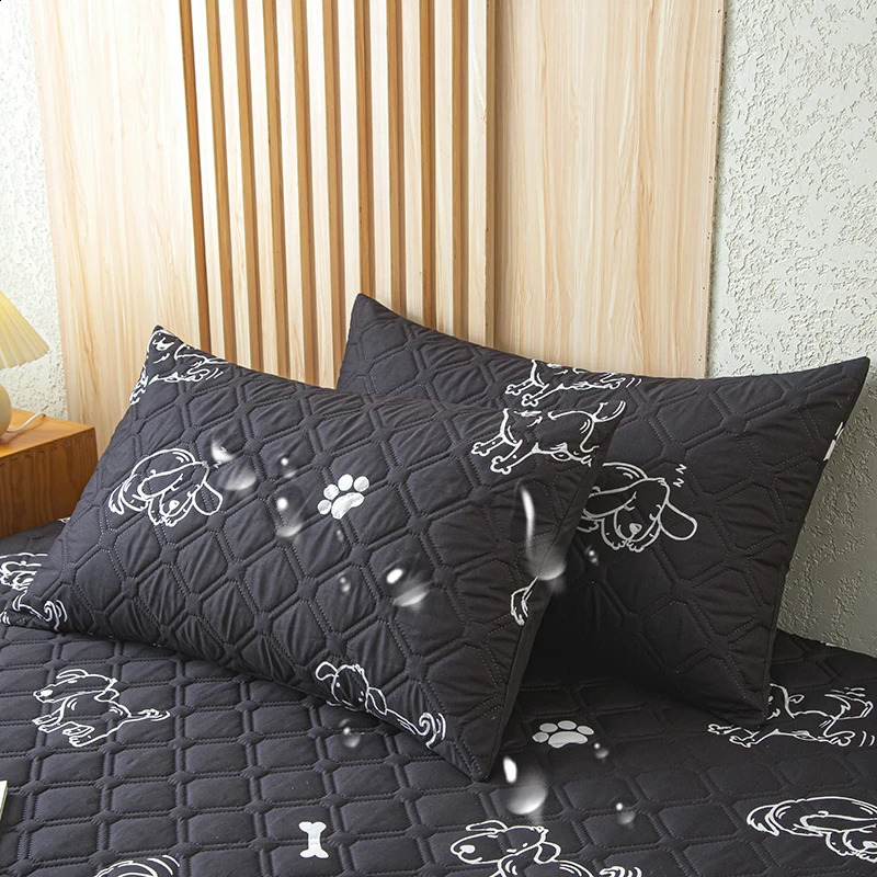 2 stycken Vattentät kuddebolag Anti Stain Machine Washable Pillow Cover Bedroom Decoration Lämplig för med barn och husdjur 240129