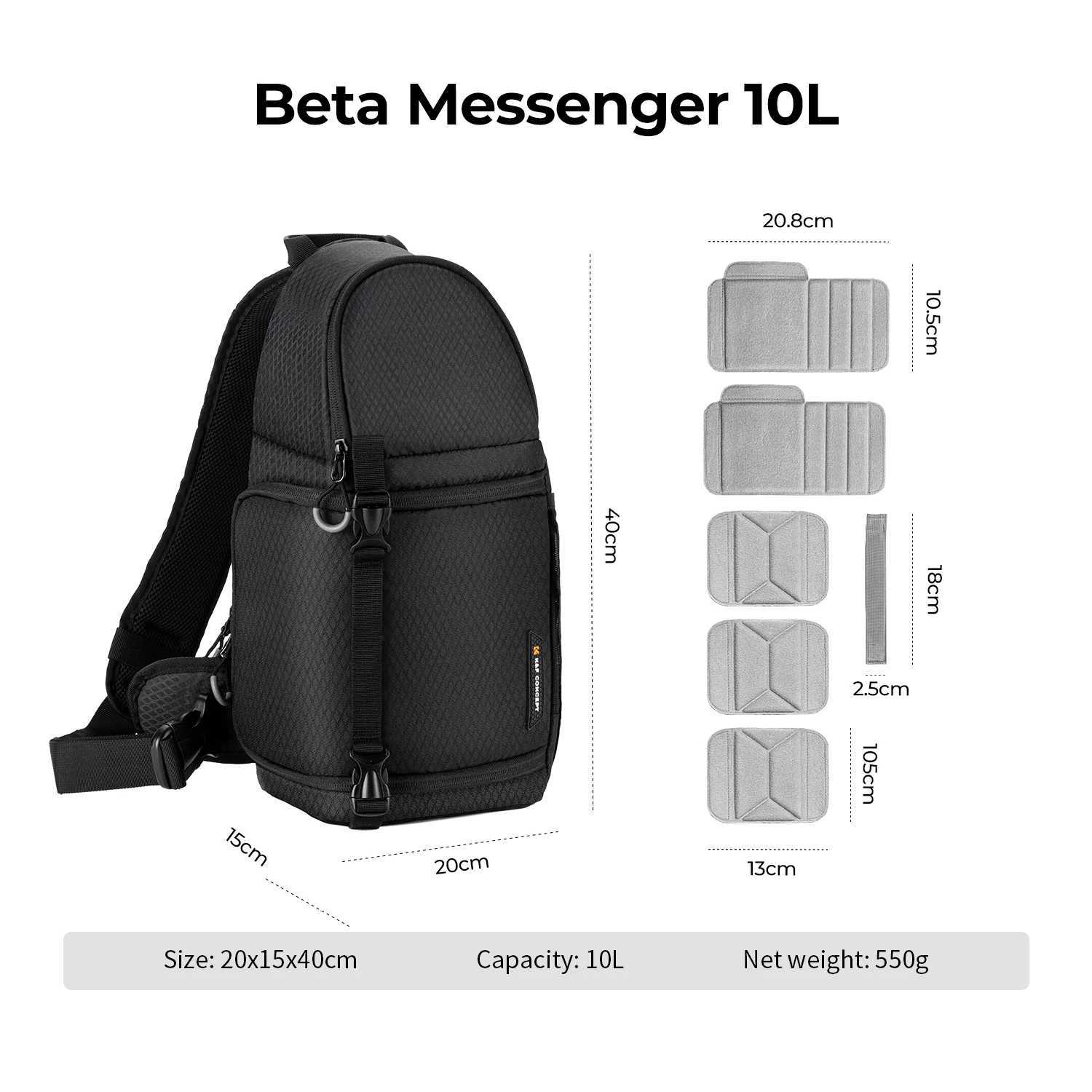 Camera Bag Accessories K F Concept Portable Single Shoulder Bag Multifunktionell kapacitet Ryggsäck Vattentät fotografering DSLR-linsväskor YQ240204